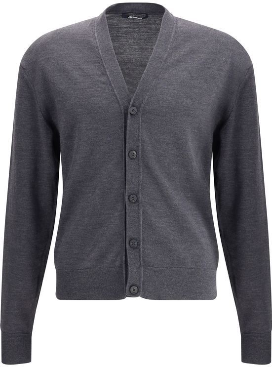 Kaartigan met knoopsluiting V-hals