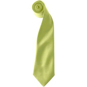 Premier Kleuren Heren Satin Clip Tie (Pakket van 2) (Kalk)