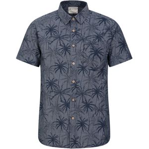 Mountain Warehouse Overhemd met tropische palmboom voor heren (Donkerblauw)