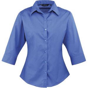 Premier Dames/Dames Popeline 3/4 Mouwen Blouse (Koninklijk)