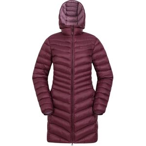 Mountain Warehouse Dames/Dames Florence lange gewatteerde jas (Bourgondië)