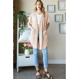 Korte Mouw Pocket Cardigan