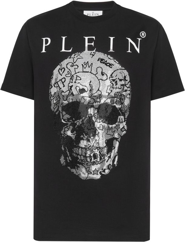 Philipp Plein, Heren, Tops, Zwart, Maat: 2XL Katoen,