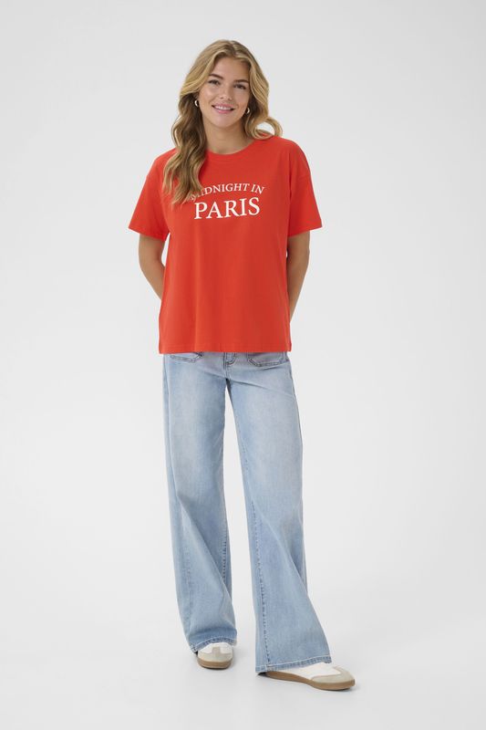 Kaffe - Tops - Oranje - Katoen