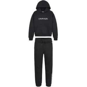 Jongens Sweatshirt Met Capuchon Van Jean Calvin Klein In Het Zwart - Maat 8J / 128cm