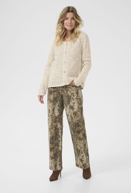 Cream - Cardigan - Beige - Dames