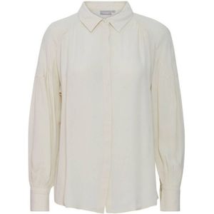 Fransa geweven blouse FRHELENA met plooien ecru