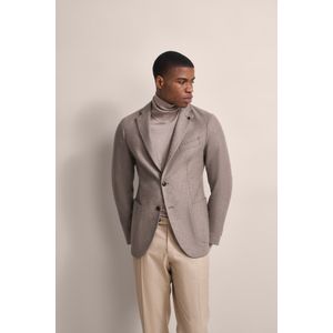 Blazer - Beige - Slim Fit - Lange Mouwen - Reverskraag