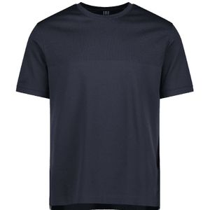 Heren Mercery Lacer Micro Stitch Split T-shirt in Navy