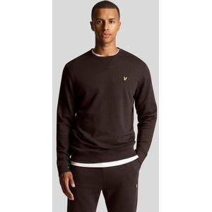 Lyle & Scott Heren Sweatshirt met ronde hals (Donkerbruin)