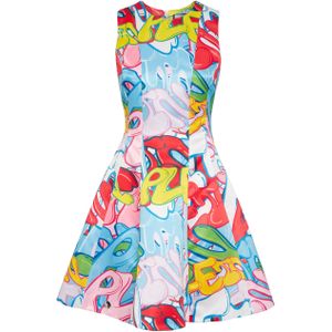Philipp Plein - Duchesse Midi Jurk - Veelkleurig - Dames - Polyester