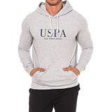 U.s. Polo Assn. - Hoodie - Grijs - Heren - Katoen - Met Verstelbaar Trekkoord