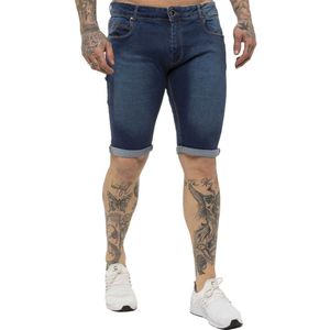 Kruze By Enzo | Heren Skinny Fit Denim Shorts - Maat 30 (Taille)