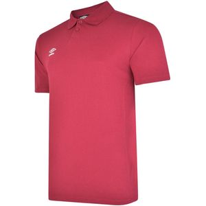 Umbro Heren Essential Poloshirt (Nieuw Claret/Wit)