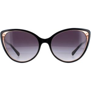 Bvlgari Cat Eye Dames Zwart op Perzik Transparant Grijs Gradiënt BV8246B | Sunglasses