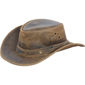 Cowboy Aussie Echt Leren Hoed Australische Bruine Western Outback Bush Hoed