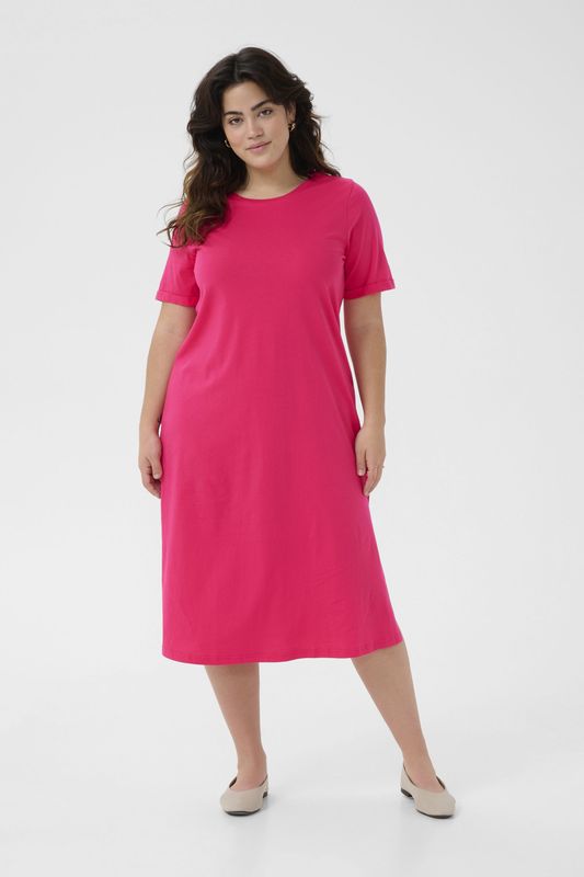 KAFFE Curve - Caline - Damesjurk - Neutraal - Midi-lengte - V-hals