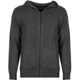 Guess - Hoodie - Grafiet - Kameelhaar Mix - Ritssluiting - Capuchon