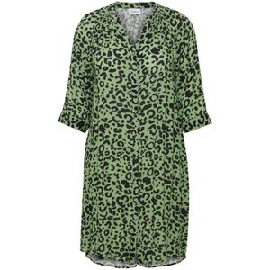 Fransa Plus Size Selection jurk FPJOYCE groen/zwart
