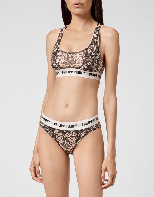 Philipp Plein - New Baroque Bra - Ondergoed - Roze - Dames - Katoen