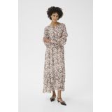 Part Two - Sammi - Jurk - Ecru/Kersrood/Zwart - Bloemenprint - 7/8 Lengte