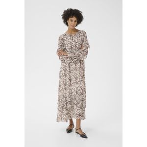 Part Two - Sammi - Jurk - Ecru/Kersrood/Zwart - Bloemenprint - 7/8 Lengte