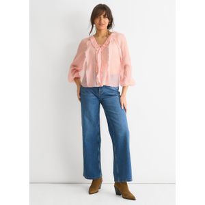 Blouse met strikdetail en lange mouwen