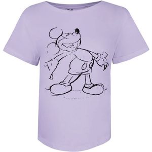 Disney Dames/Dames Mickey Giggles Katoenen T-Shirt (Lila) - Maat L