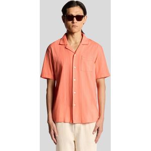 Lyle & Scott - Broderie Resort Shirt - Koraal - Katoen