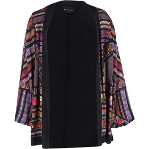 Etro Geborduurde Geprinte Kimono Jas in Multicolour Satijn