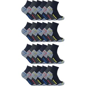 24 Paar Heren Multipack Ultieme Katoenrijke Werkankelsokken