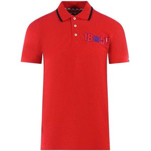 Aquascutum Volwassen unisex poloshirt London 1851 (Rood)