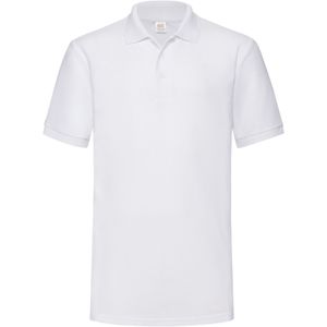 Fruit of the Loom Heren Effen Zwaargewicht Poloshirt (Wit)