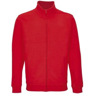 SOLS Unisex Cooper Sweat Jacket Met Volledige Rits Voor Volwassenen (Helder Rood) - Maat L