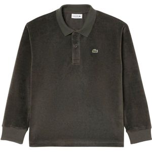 Lacoste Velours poloshirt met lange mouwen voor kinderen/kids (Groen)