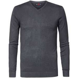 Petrol Industries - Heren Essential V-Neck Knit  - Grijs