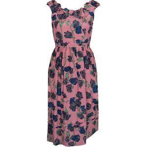 Prada - Jurkje - Roze - 100% Zijde - Met Ruches en Ritssluiting