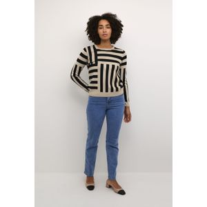 Pullover - Color-Blocking - Viscose - Ronde Hals - Lange Mouw