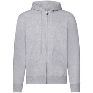 Fruit of the Loom Heren Classic Heather Hoodie met rits (Heide Grijs)