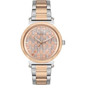 Wesse dames roségouden quartzhorloge