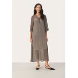 Part Two - Zwarte Zigzag Print Maxi Jurk - Veelkleurig - Viscose