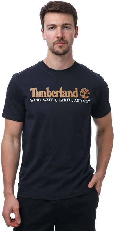 Timberland - Donker Saffier - Heren T-shirt - Korte Mouw - 100% Katoen