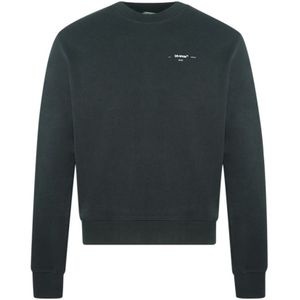 Gebroken Wit, Gebroken Wit, Zwart Oversized Sweatshirt Met Logo - Maat 2XL