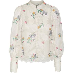 Y.A.S Gebloemde Blouse YASELIMA Wit,roze - Maat XS