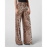 Philipp Plein - Trousers Palace Fit - Broeken - Bruin - Luipaardprint - Hoge Taille