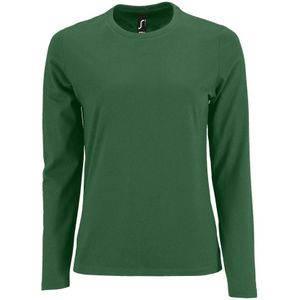 SOLS Dames/dames Keizerlijk T-Shirt met lange mouwen (Fles groen)
