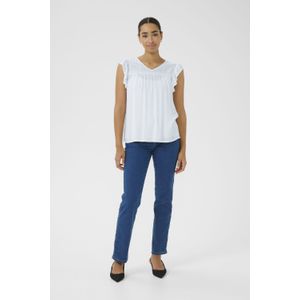 Blouse met korte mouwen Regular fit Chalk white