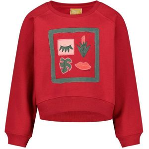 Me & My Monkey sweater met printopdruk rood
