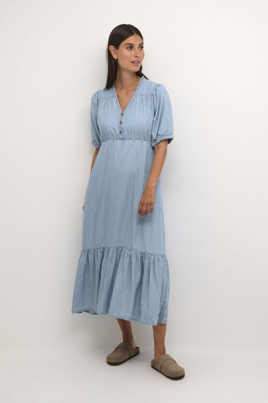 CULTURE - Aurelia - Lange Damesjurk - Elegant - V-hals - Lange Mouwen