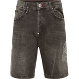 Philipp Plein - Korte Broeken - Grijs - Denim - Formentera Studs
